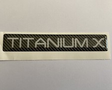 TITANIUM X CAR BOOT WING BADGE FORD FIESTA MONDEO FOCUS KUGA S MAX CARBON WHITE
