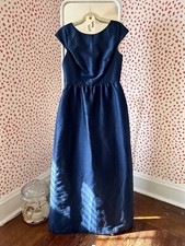 Alfred Sung - Navy - Long Capsleeve - Formal Gown - Size 8