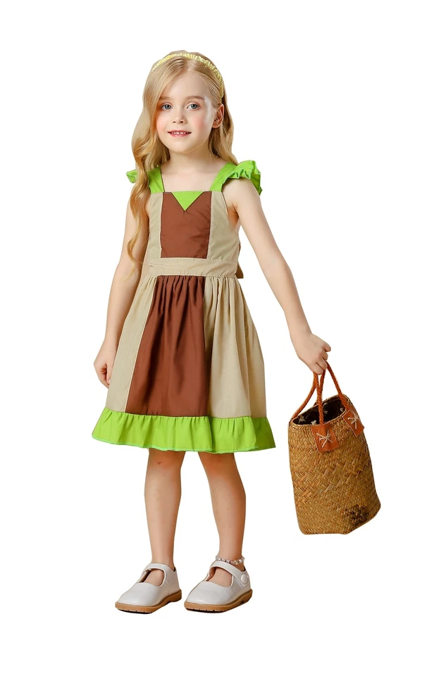 Wilderness Costume Theme Twirl Dress animal kingdom outfit Girls Explorer Dress - Image 3 of 4