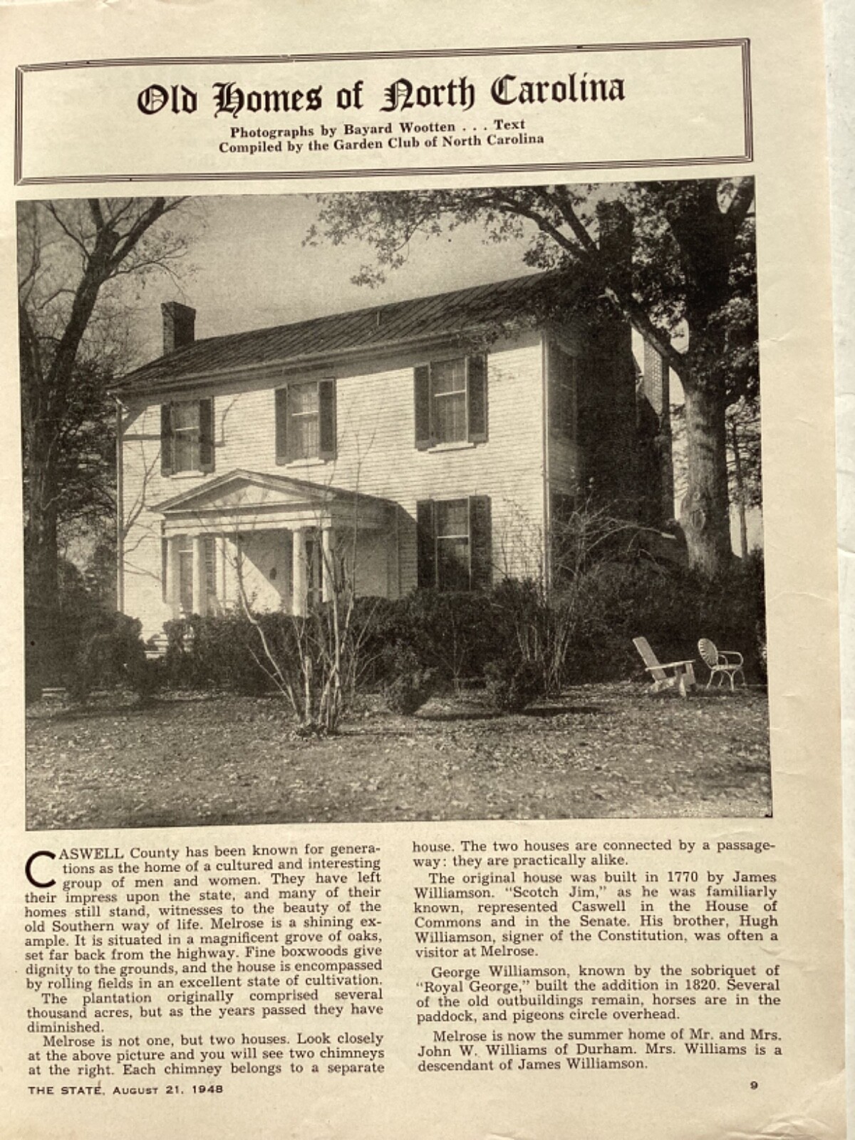 1948 ThrifT car Oxford NC Civil War Monitor Melrose Caswell County OTB