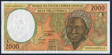 GABUN - 2.000 Francs 1993-2000 P.M. Nr. 403L Superior - Gian 7