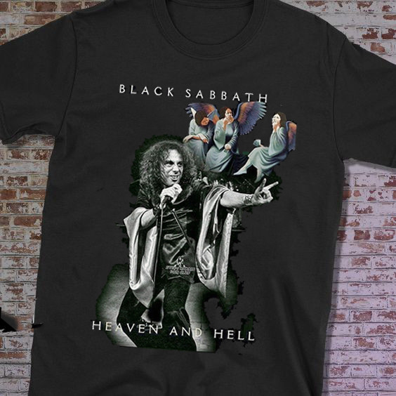 T-shirt Nera Black Sabbath Heaven And Hell – Acquista I Migliori - Foto 8
