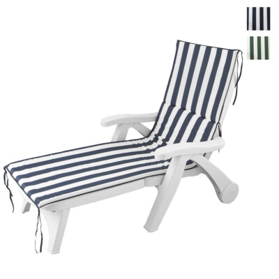 Cuscino per lettino prendisole sdraio da esterno giardino Rigato