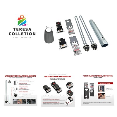 Electric Water Heater Tune-Up Kit, Includes Two 4500W 240V Water Heater Eleme...