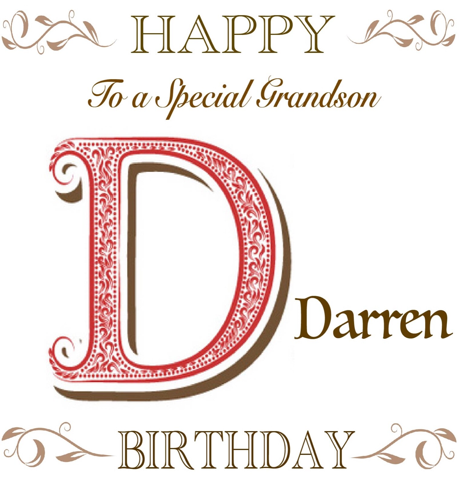 Personalised Male Birthday Card ANY NAME Son, Grandson, Husband