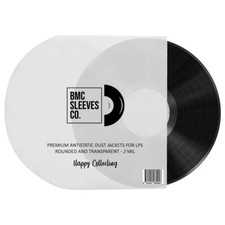 BMC 50 Vinyl Record Inner Sleeves for 12 Inch 33 RPM Rounded LP - 2MIL