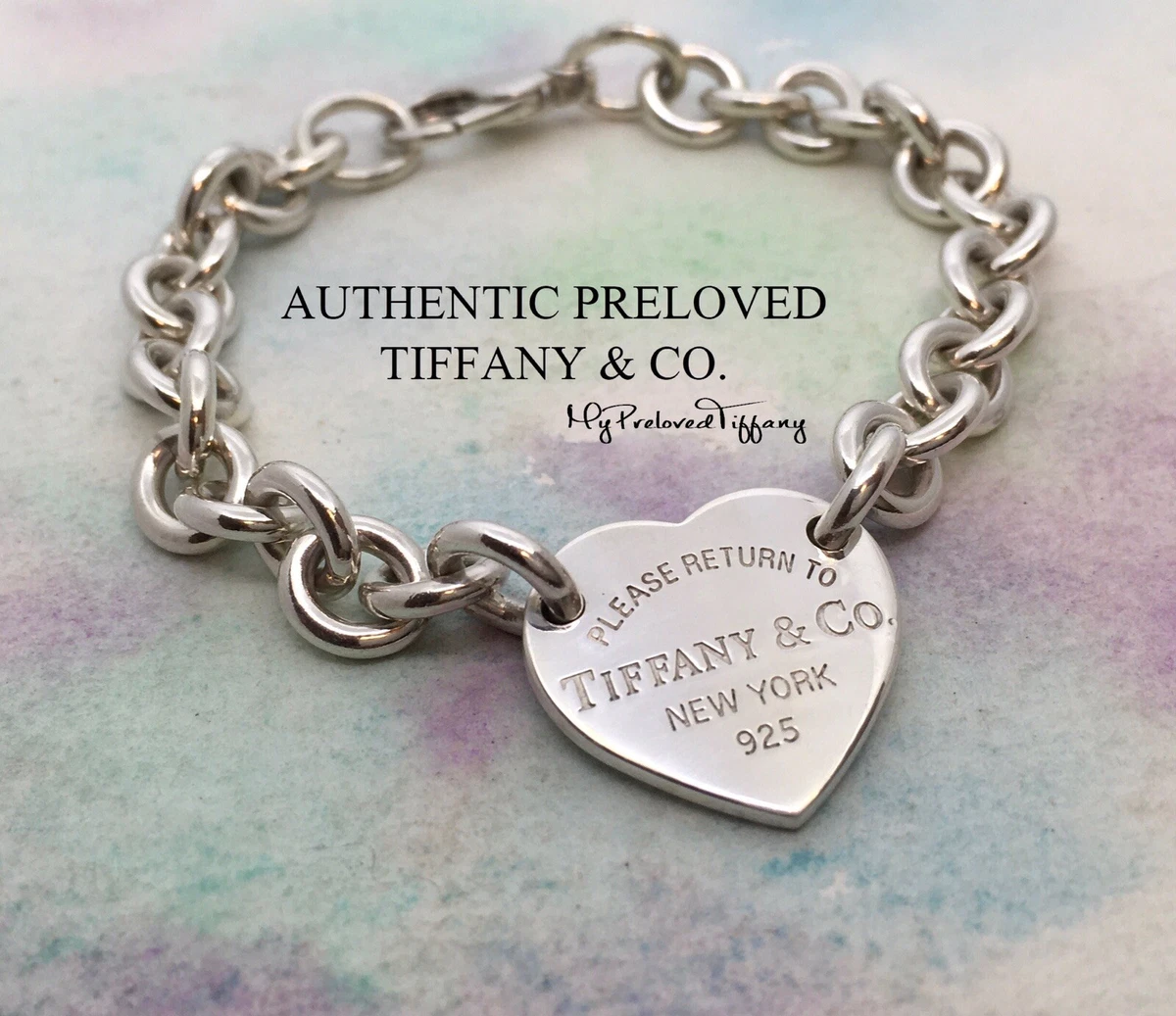 Authentic Tiffany Co. Return To Center Medium Heart Link
