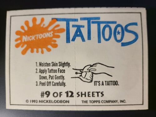 1993 Nicktoons Tattoo Sheets #9 Rugrats - Picture 1 of 2