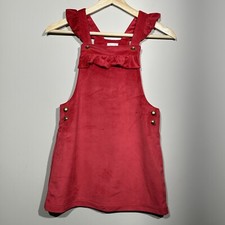 TAHARI Girl Pink Velvet Jumper Dress Size 8