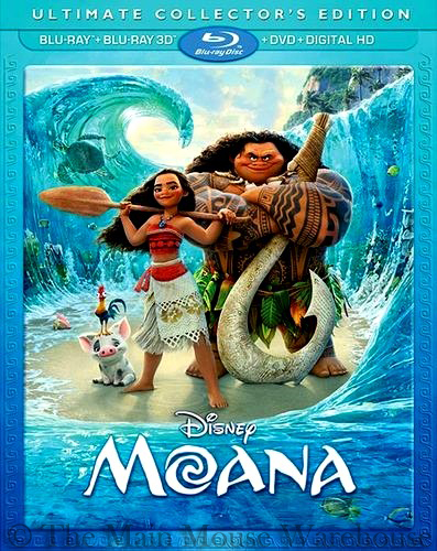 Disney Polynesia Moana 3D Blu-ray DVD Digital Copy Includes