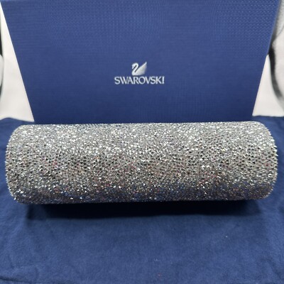 NIB AUTHENTIC SWAROVSKI POWER ROCK SILVER/ GREY BAG CLUTCH 5039247