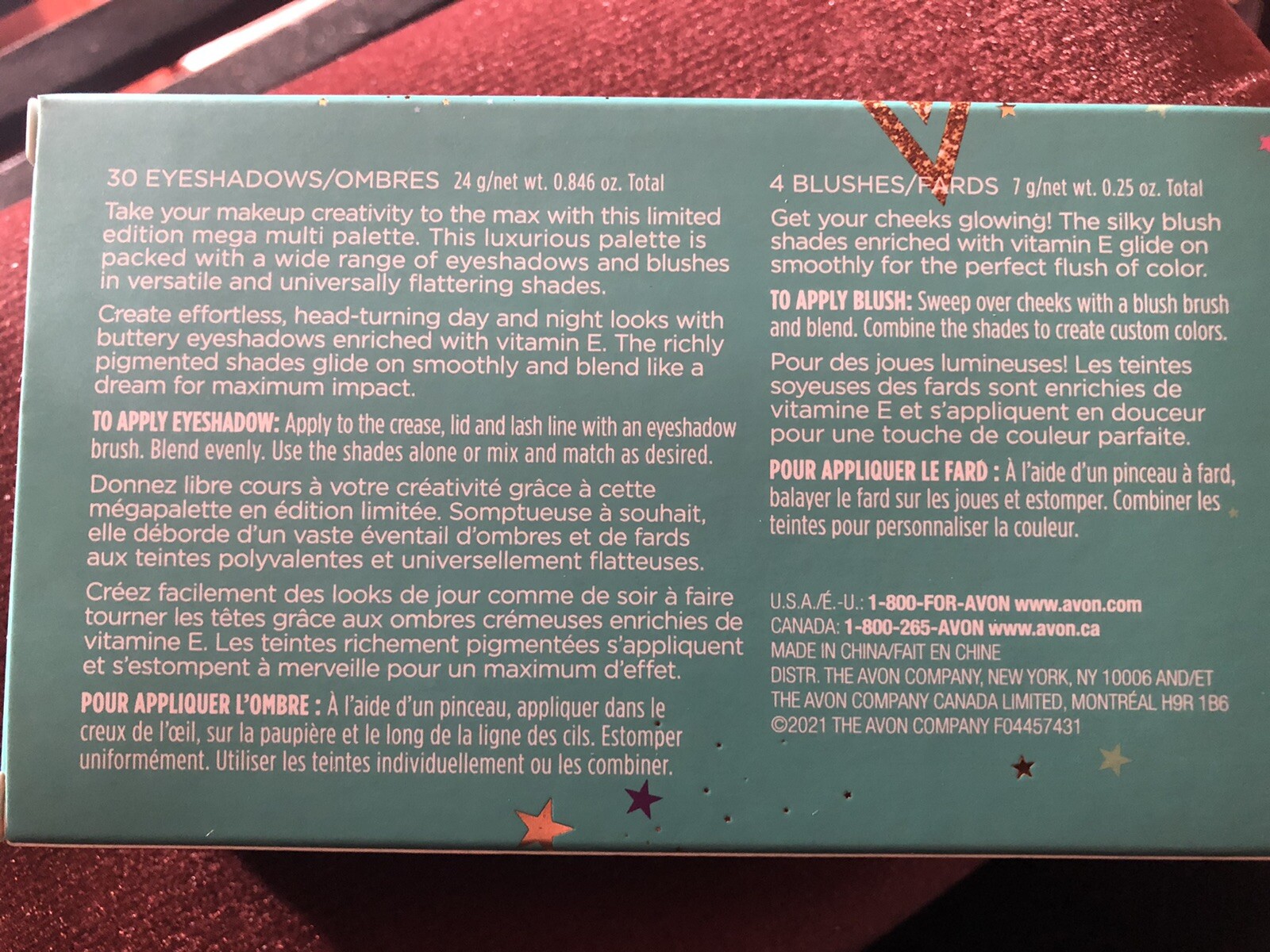 Avon Glow Up Glim Up 30 Color Palette And 4 Blush With Applicator. eBay