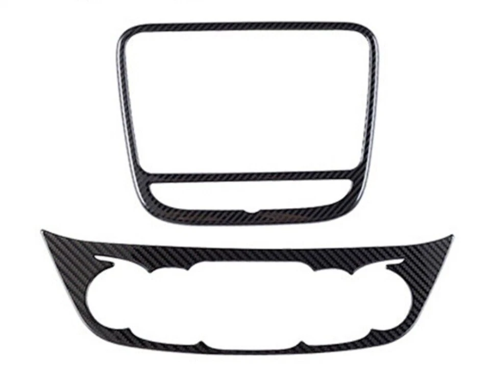 2PCS For 2016-2025 Chevrolet Malibu Carbon Fiber Dashboard Console Trim Cover Foto 3 de 4