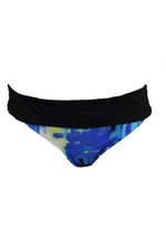 Calvin Klein Blue Multi Printed Logo Bikini Bottom M