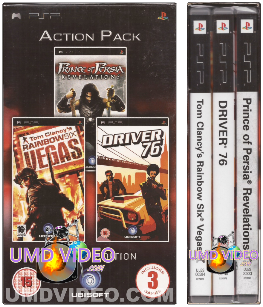 PSP UMD Game Action Pack Triple - Price Of Persia Revelations