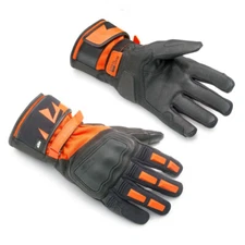 KTM Ultra V2 WP Black & Orange Motorcycle Gloves Men's Sizes SM/9 - 3XL/13