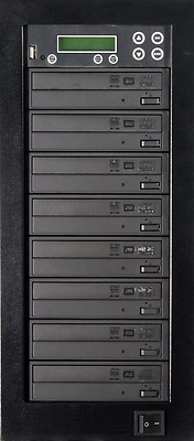MediaStor #a43 1-7, 7 Target 24X DVD Duplicator, Copy USB Flash Thumb to DVD