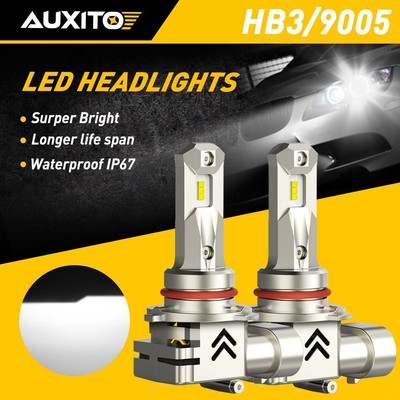 AUXITO White 9005 HB3 LED Bulbs Headlight Conversion High Beam Bright 6000LM EON