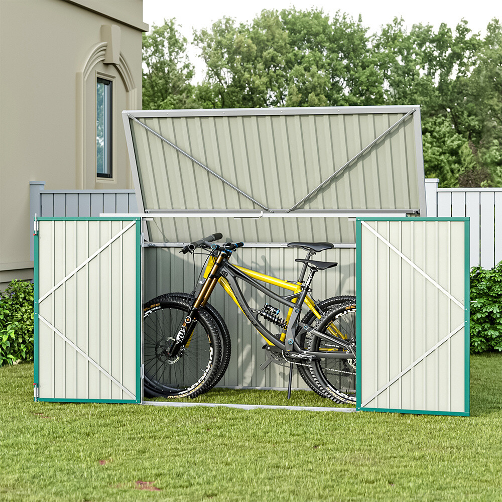 Outdoor Bicycle Shed Bike Tool Storage House Galvanized Steel Garden
