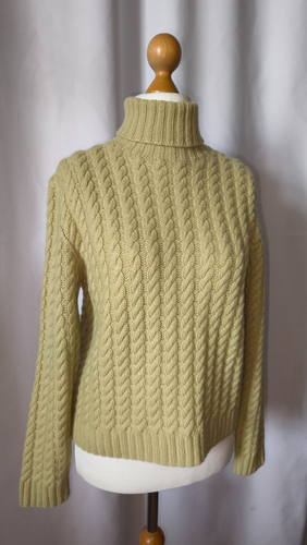 TSE 100% Cashmere Cable Knit Turtleneck Sweater Size L - Picture 23 of 24