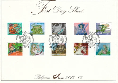 [FDS381] Belgium FDS 2013-02 Fairytales First Day Sheet SUPERB