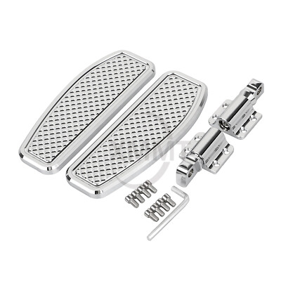 Chrome Rear Passenger Foot Pegs w/ Mount Kit For Harley