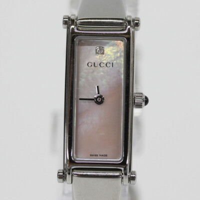 GUCCI 1500 YA015554 Analog Quartz Sapphire Crystal Pink Shell