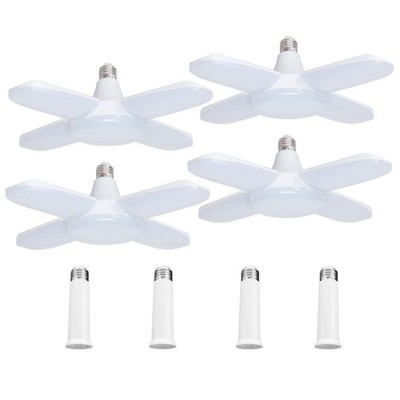 4 Pack LED Garage Lights, 6000LM 60W Deformable Light with 4 Adjustable Panel...
