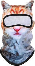 3D Cat Ski Mask Balaclava with Ears Cute Animal Face Mask for Winter Outdoor