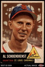 1953 Topps #78 Al  Red  Schoendienst Cardinals HOF 4 - VG/EX
