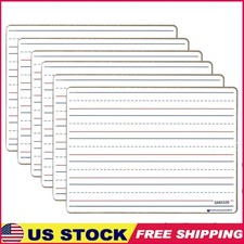 Double-Sided Magnetic Dry Erase Board Pack of 6 Lined Blank Classroom Use
