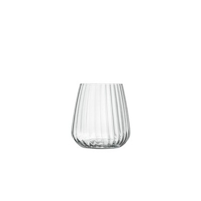 Luigi Bormioli Optica 15.3 oz. All Purpose Stemless Wine,Set of 4, Transparent