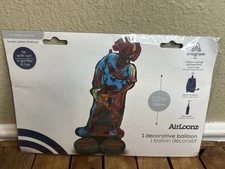 Halloween AirLoonz Chainsaw Killer Clown 52" Balloon Anagram Halloween Bloody