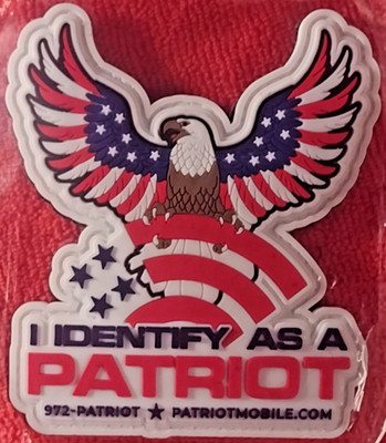 I IDENTIFY AS A PATRIOT SHOT-SHOW 2026 EAGLE Patch PVC H&L NIP PATRIOT MOBILE