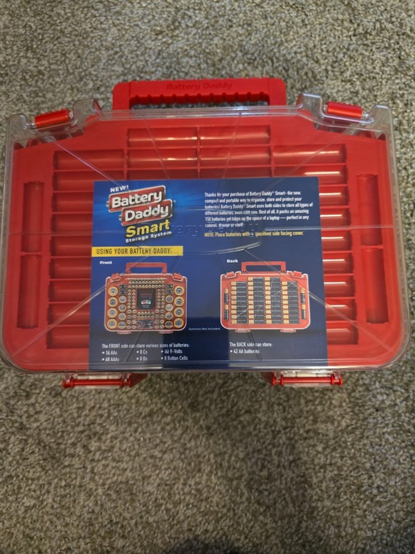 Battery Daddy Smart Storage Case With Battery Tester 