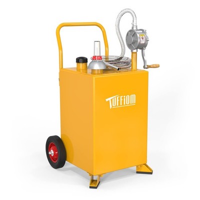 20 Gallon Gas Fuel Diesel Caddy Transfer Tank Container with Rotary Pump Yellow