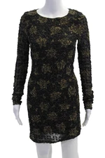 Mark & James by Badgley Mischka Women's Long Sleeves Mini Dress Black Size XS