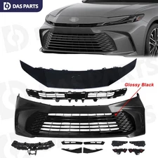 Complete Front Bumper Grille Assembly w/o Sensor Holes Fit 2025 Toyota Camry LE