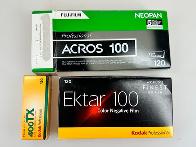 6 Rolls Kodak Professional 120 Ektar 100 Color/ACROS B/W Negative Film EXPIRED