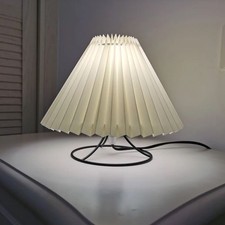 Pleated Lampshade E27 Light Cover Fabric Table Lamp Shade Japanese Lamp Shade