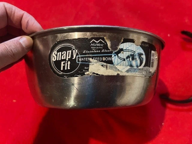 Tazón/tazón para mascotas Midwest Homes for Pets Snap'y Fit de acero inoxidable, Foto 2 de 2
