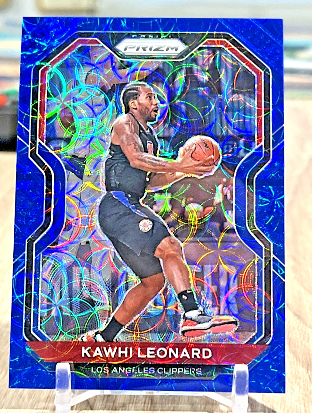 💥#/49 BLUE SCOPE PRIZM COLOR MATCH💥Kawhi Leonard 2020-21 Prizm 209 CLIPPERS SP