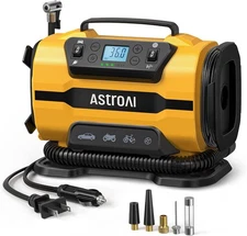AstroAI Tire Inflator Portable Air Compressor Pump 150PSI 12V DC/110V AC with