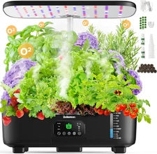 Misting Hydroponic Growing System Kit 15-Pods Indoor Smart Herb Garden Planter w