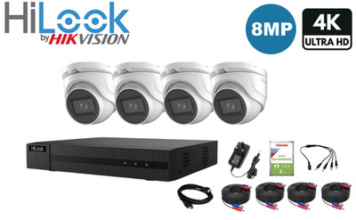 Hikvision HiLook 8MP 4K CCTV ANALOG KIT THC-T180-M 2,8mm IR 30m IP67 Outdoor