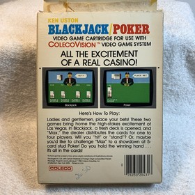Ken Uston Poker & Blackjack Colecovision Coleco 1982 CIB Tested Works Moreinstor