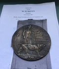 WW1 Memorial Plaque For Sergeant Walter Scriven Military Medal Winner.