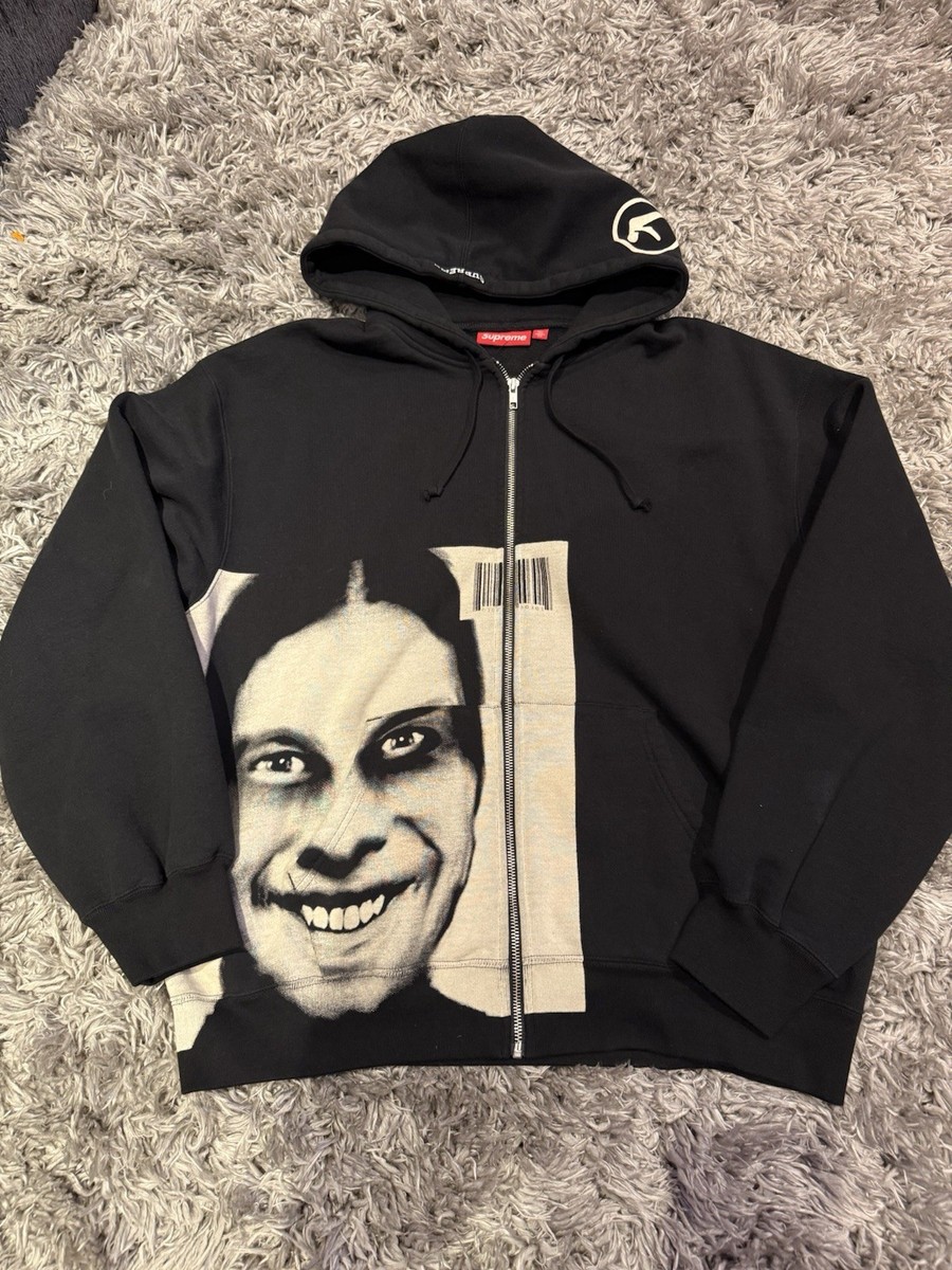 トップス Aphex Twin Zip Up Hooded Sweatshirt Supreme Aphex Twin Zip Up Hooded Sweatshirt Black Size Large | eBay