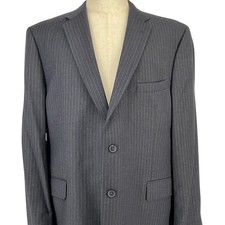 Jos. A. Bank Joseph Mens 46R Wool Suit Jacket Navy Pinstripe 2 Button Blazer