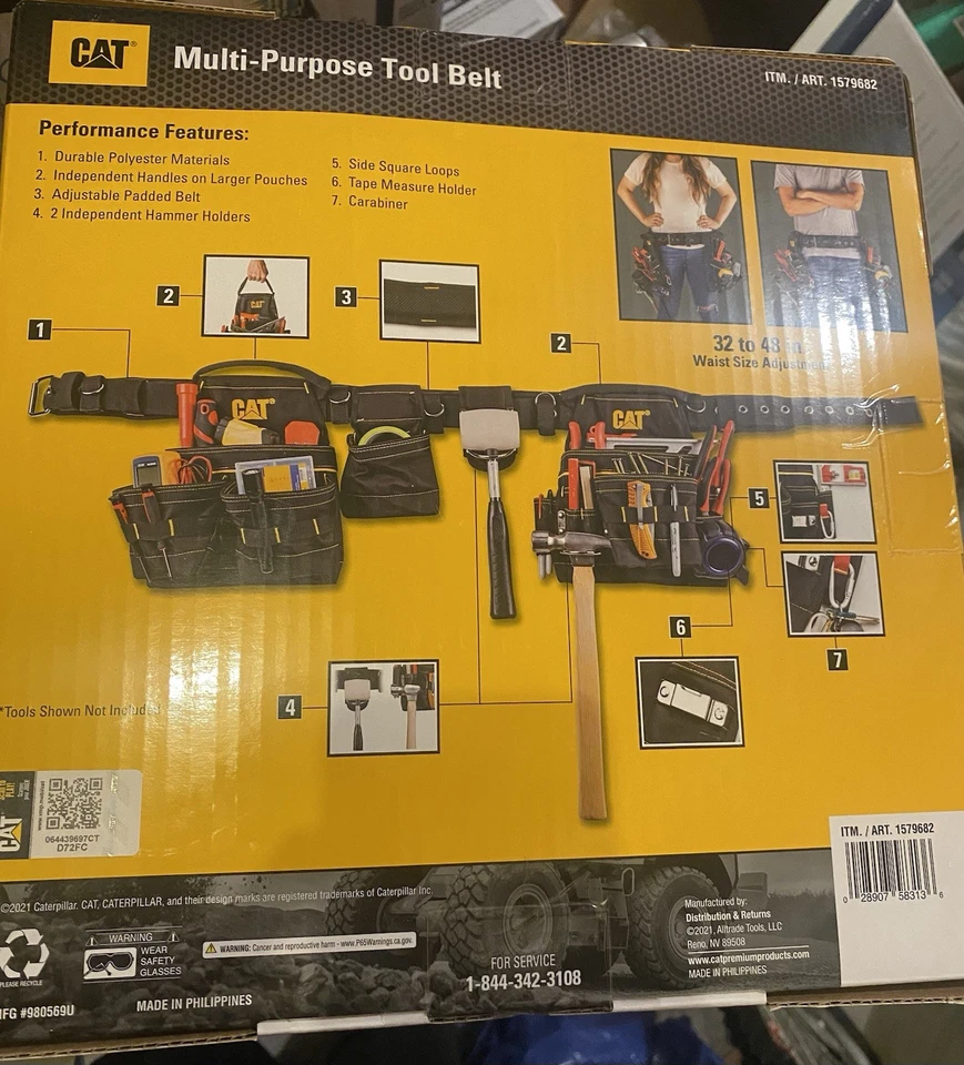 New Genuine CAT 32-48 in Multi-Purpose Tool Belt 0289075831 1579682 Torn Box New - Image 2 of 4
